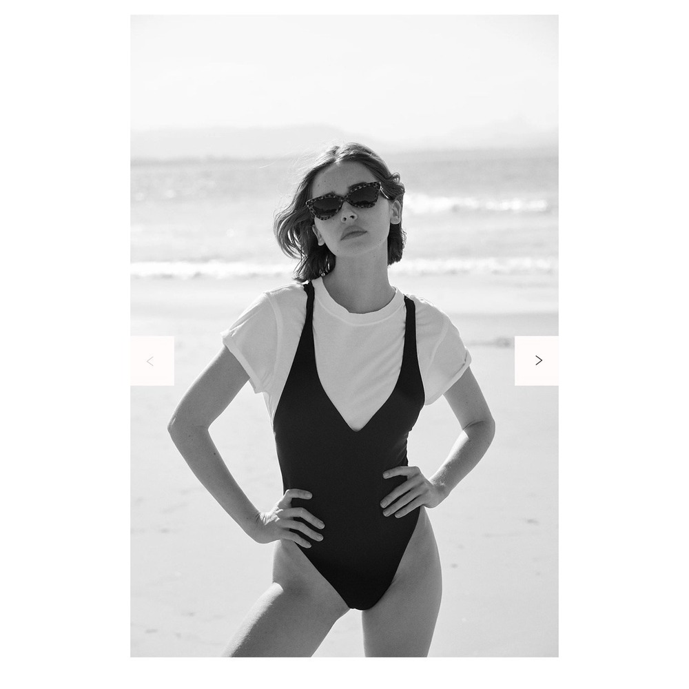 Mare Perpetua Twist One-Piece Swimsuit Size L‎ Free People Black